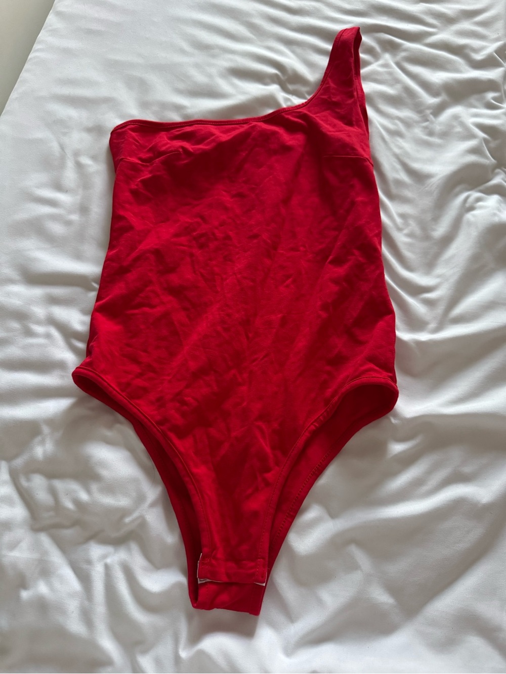 Amazon Red One-Shoulder Bodysuit